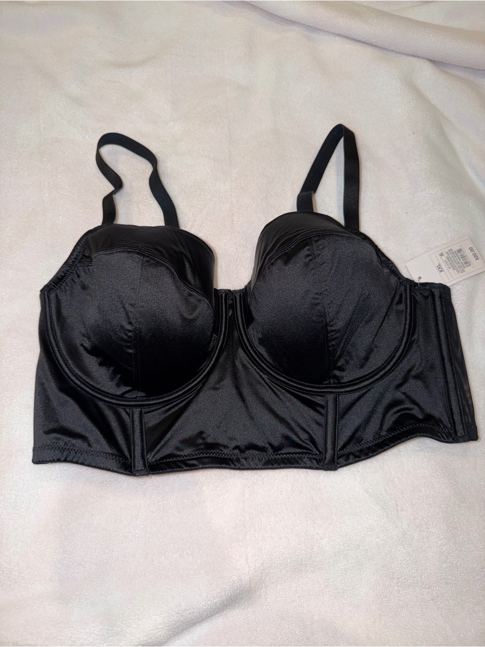 Auden Black Longline Underwire Bustier Bra
